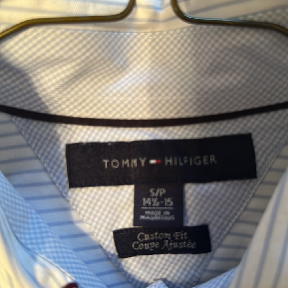 Euc Tommy Hilfiger Stripe Button Up Custom Fit Sh… - image 2